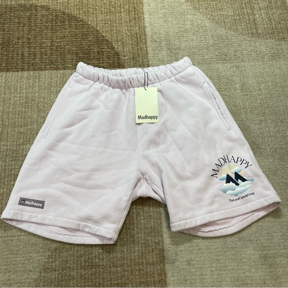NEW MADHAPPY SUMMER OUTDOOR FLEECE SHORTS MISTY SZ MEDIUM M